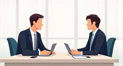 Illustration representing a consultation meeting